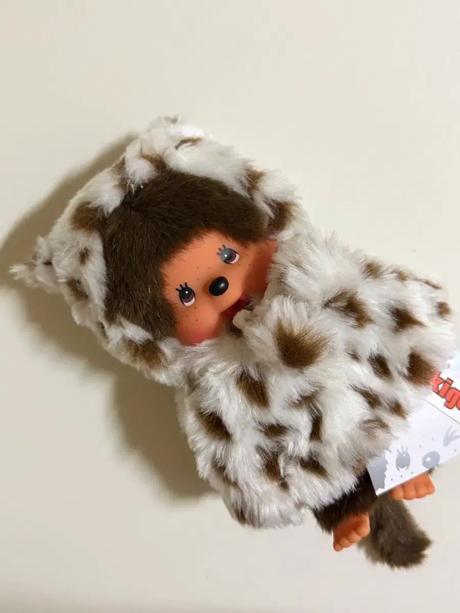 モンチッチ レオパード ケープ 白 復刻 x 古典バージョン