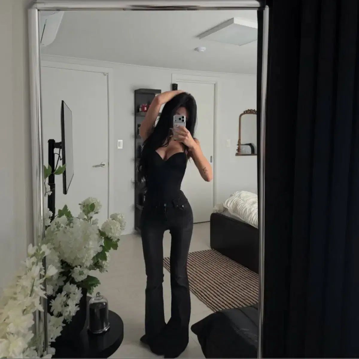 オドア ヴィンテージ ロー ジーン - ブラック 2 size