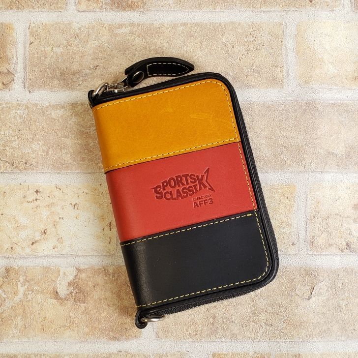 ♥ AFF SPORT CLASSIC レザー カードケース付 ラウンドファスナー コインケース GERMAN WALLET 1966 KAKO LIMITED EDITION カード収納ホルダーウォレット