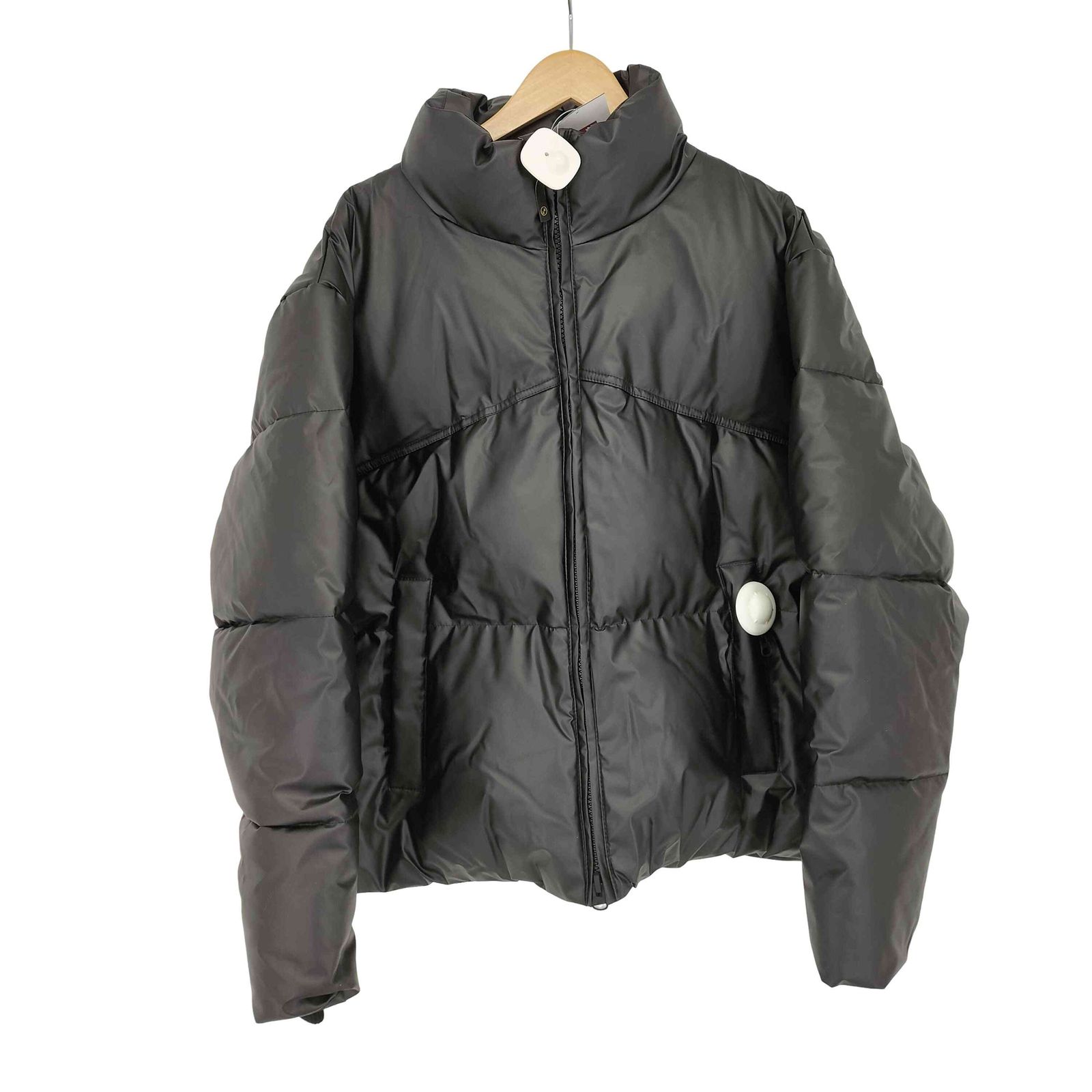 ZARA フェイクレザーパフジャケット 黒 ZARA】フェイクレザー パフジャケット (ZARA/ダウンジャケット