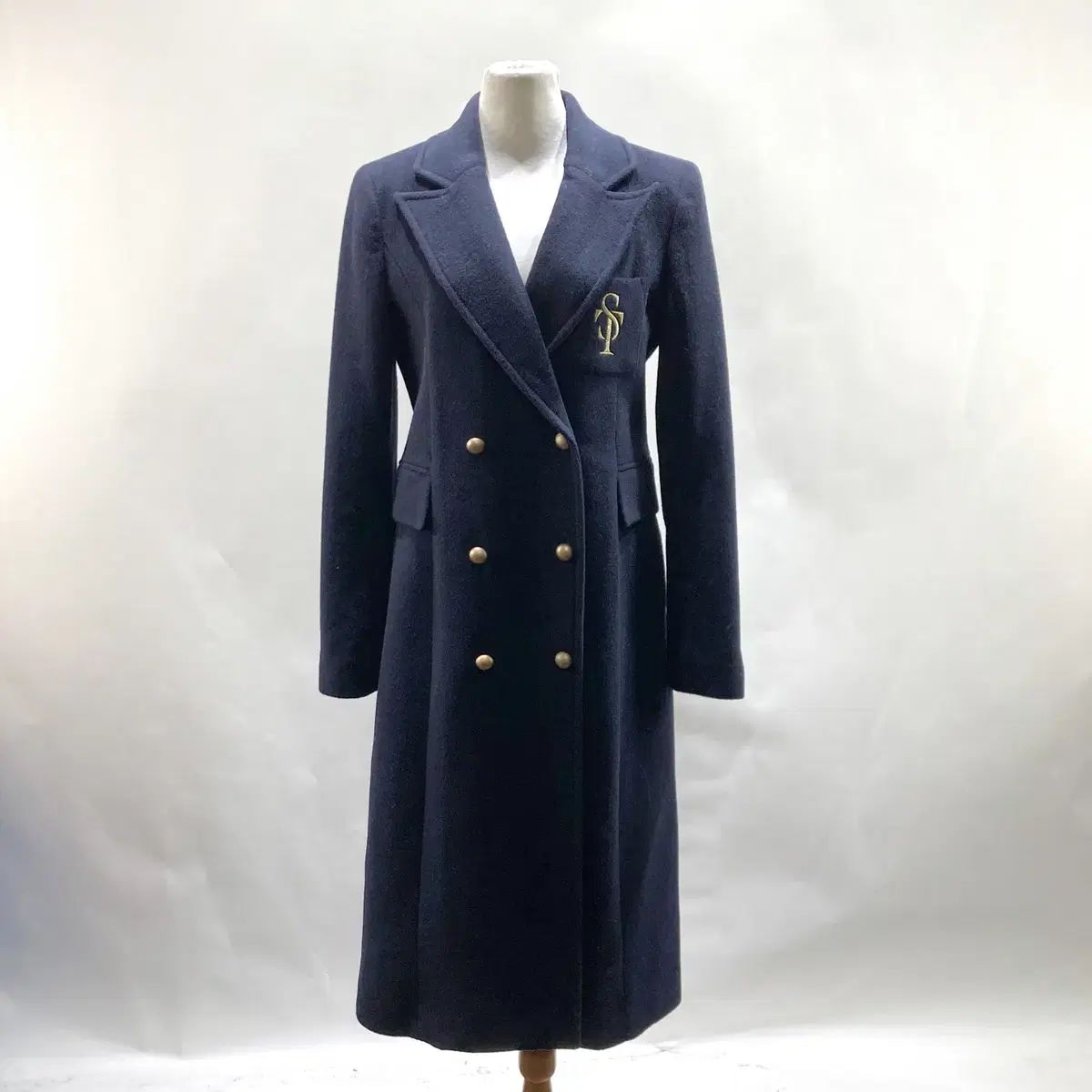 SATIN サテン Classic ポケット ダブルボタンコート 85 영구제