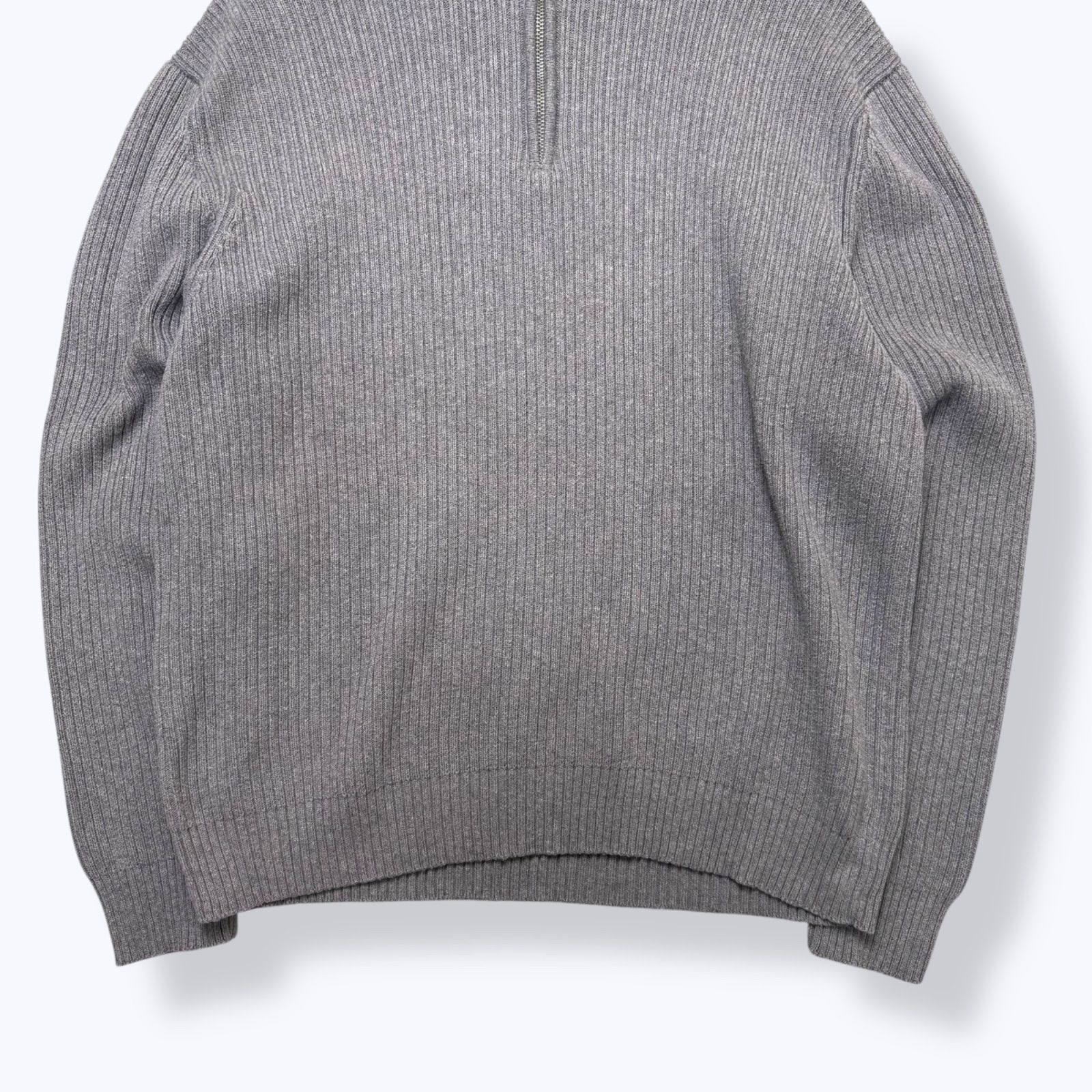 2000s Calvin Klein Half Zip Cotton Knit Sweater 【XXL】 2000年代 