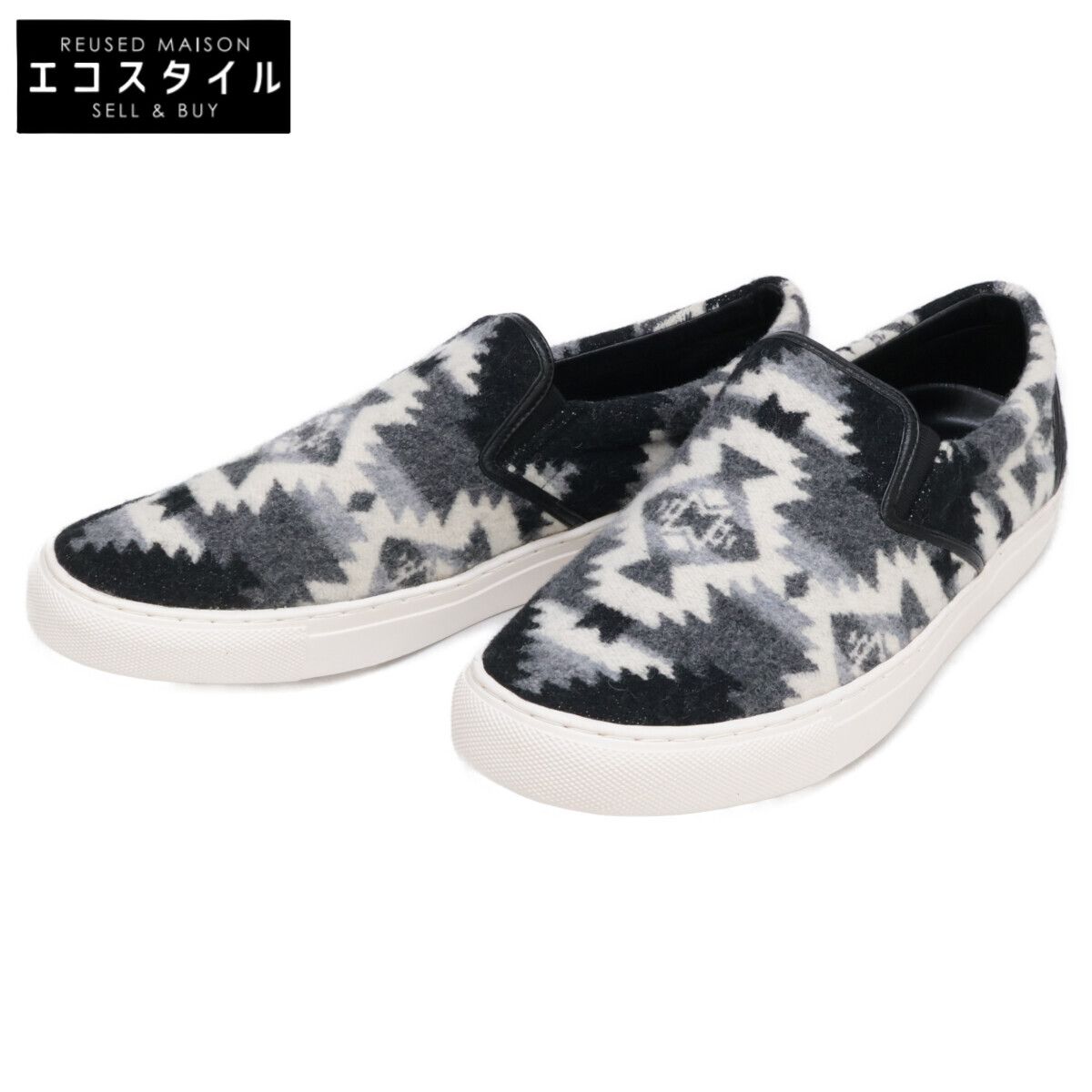 1 piu uguale 3 ウノピゥウノウグァーレトレ x ペンドルトン TN 16 S-053 ネイティブ柄 スリッポン 270