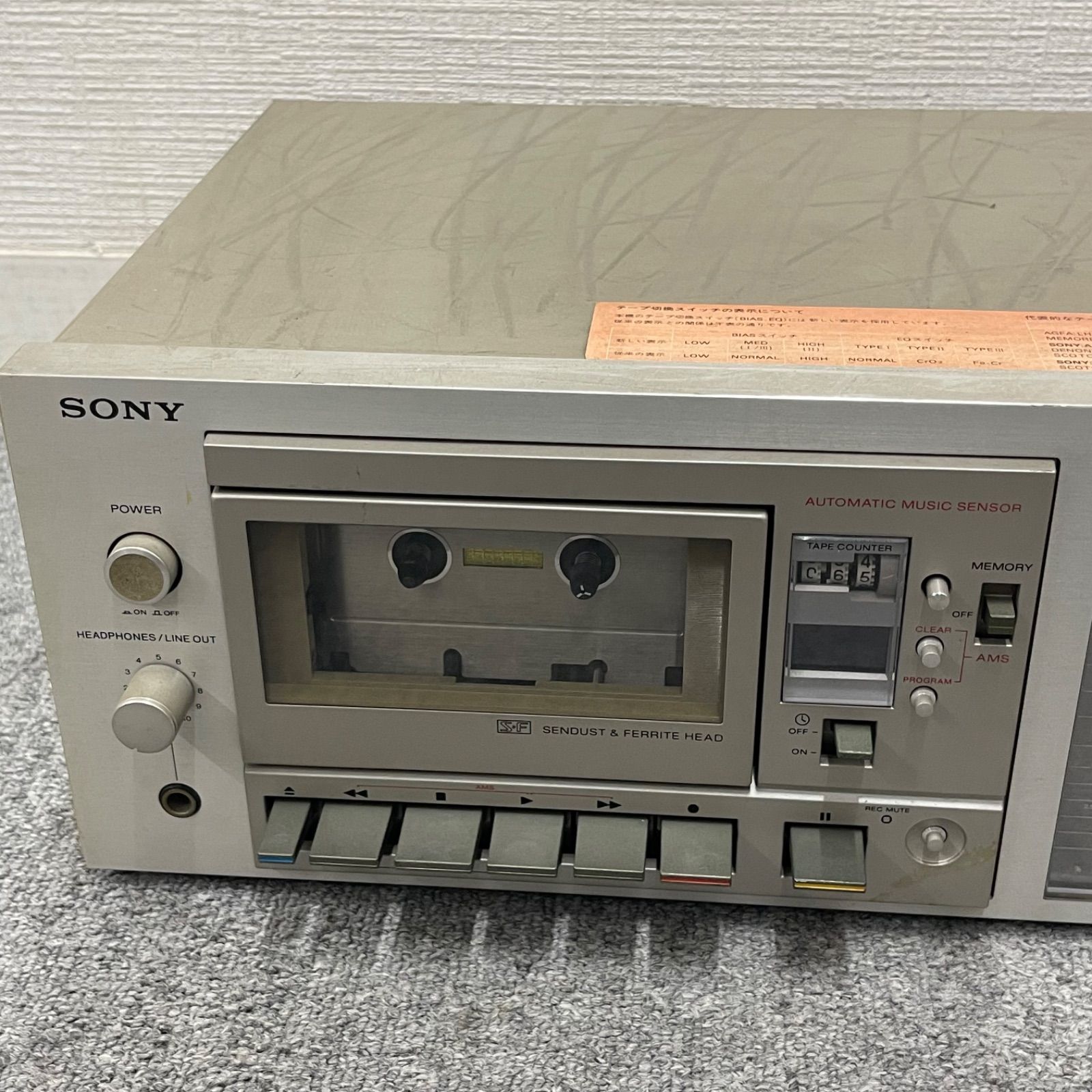 NPA】ジャンク SONY ソニー カセットデッキ TC-K50 ビンテージ - メルカリ