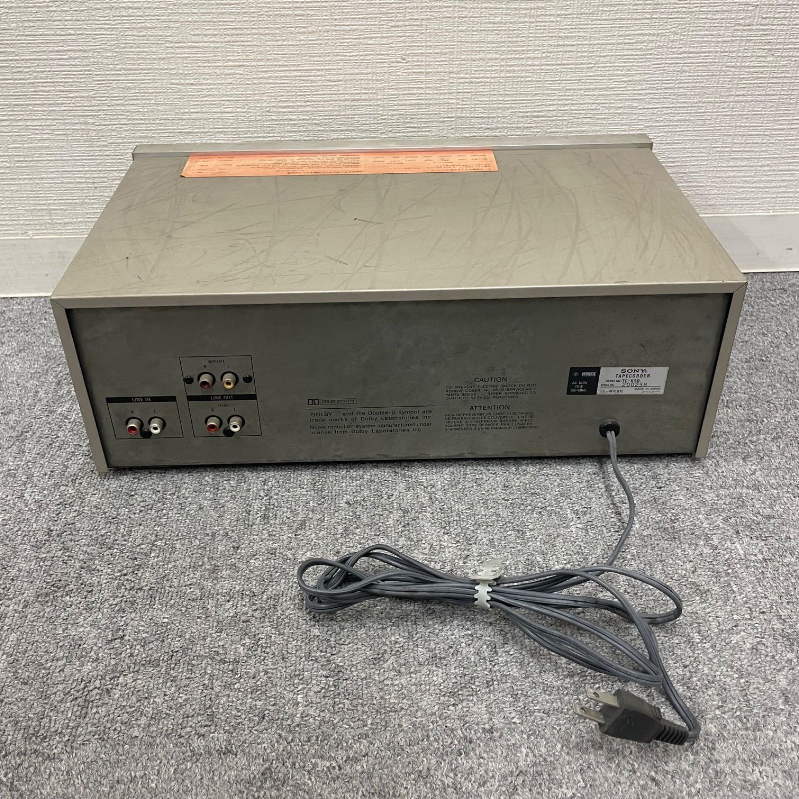 NPA】ジャンク SONY ソニー カセットデッキ TC-K50 ビンテージ - メルカリ