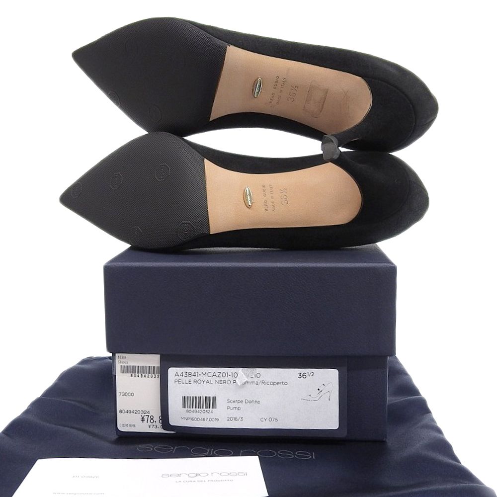 Sergio Rossi セルジオロッシ 美品 スエード ヒールパンプス