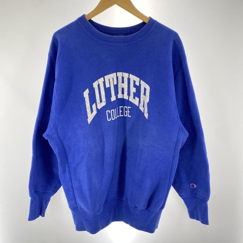 90 s Champion Reverse Weave LUTHER スウェット サイズXL 青 チャンピオン 91
