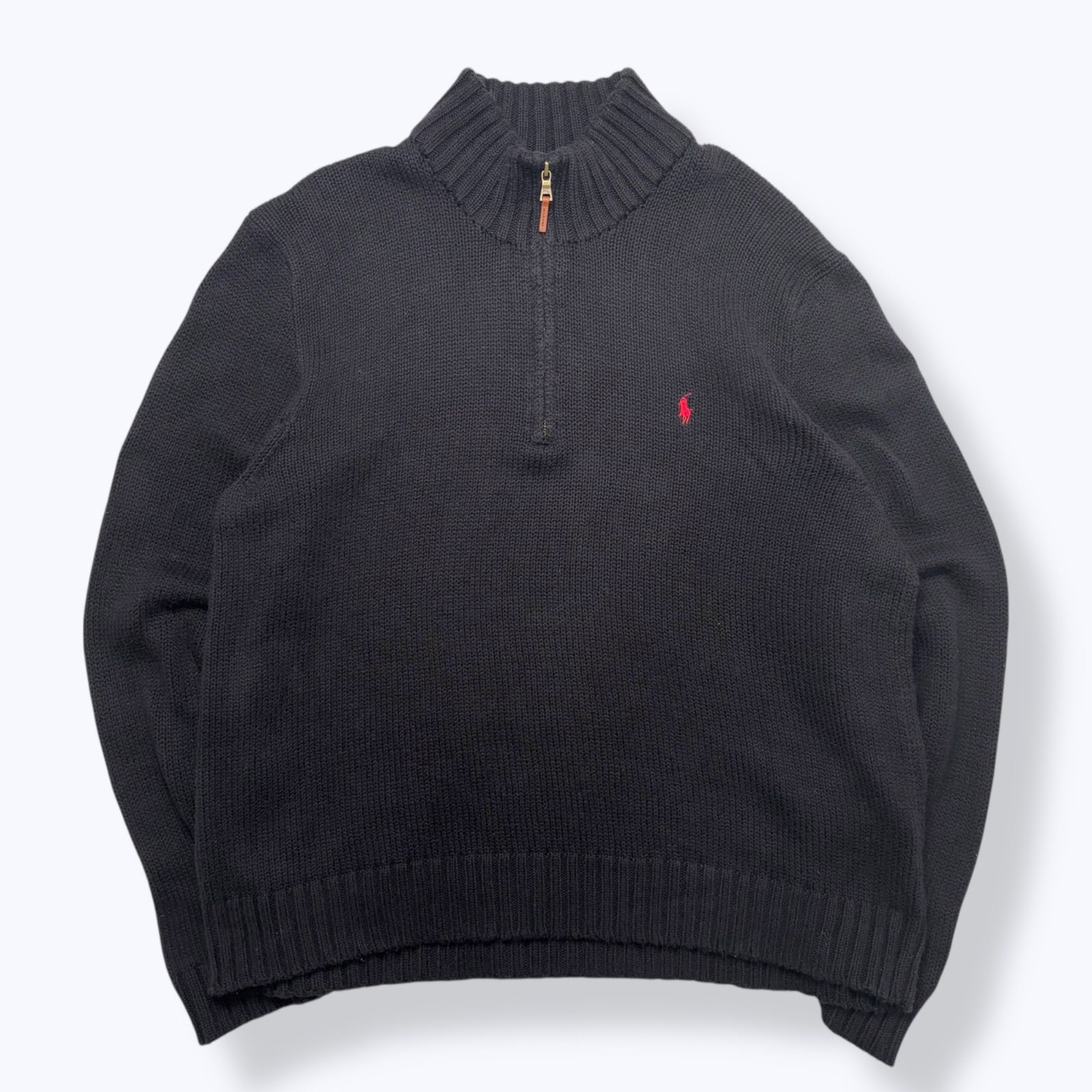 90s-2000s Ralph Lauren Half Zip Cotton Knit 【XXL】 90年代 2000 