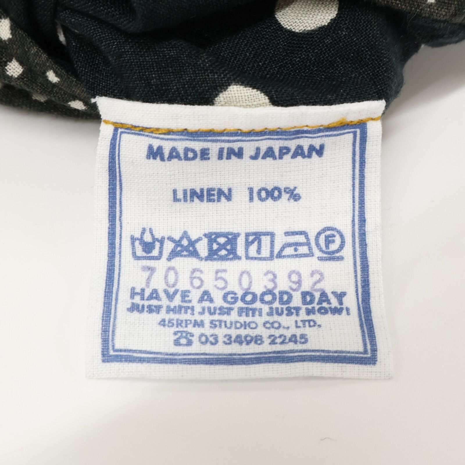 リネンドットプリントのドレス| 00