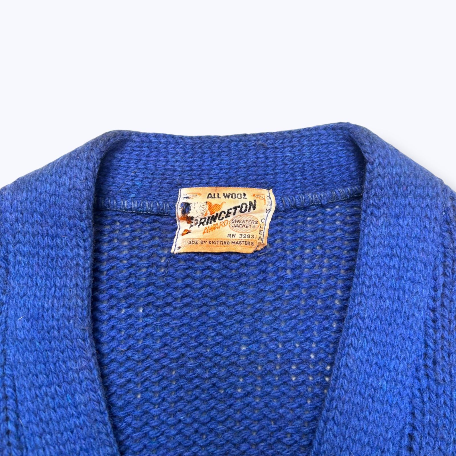 50s PRINCETON Lettered Knit Cardigan 50年代 プリンストン レタード 