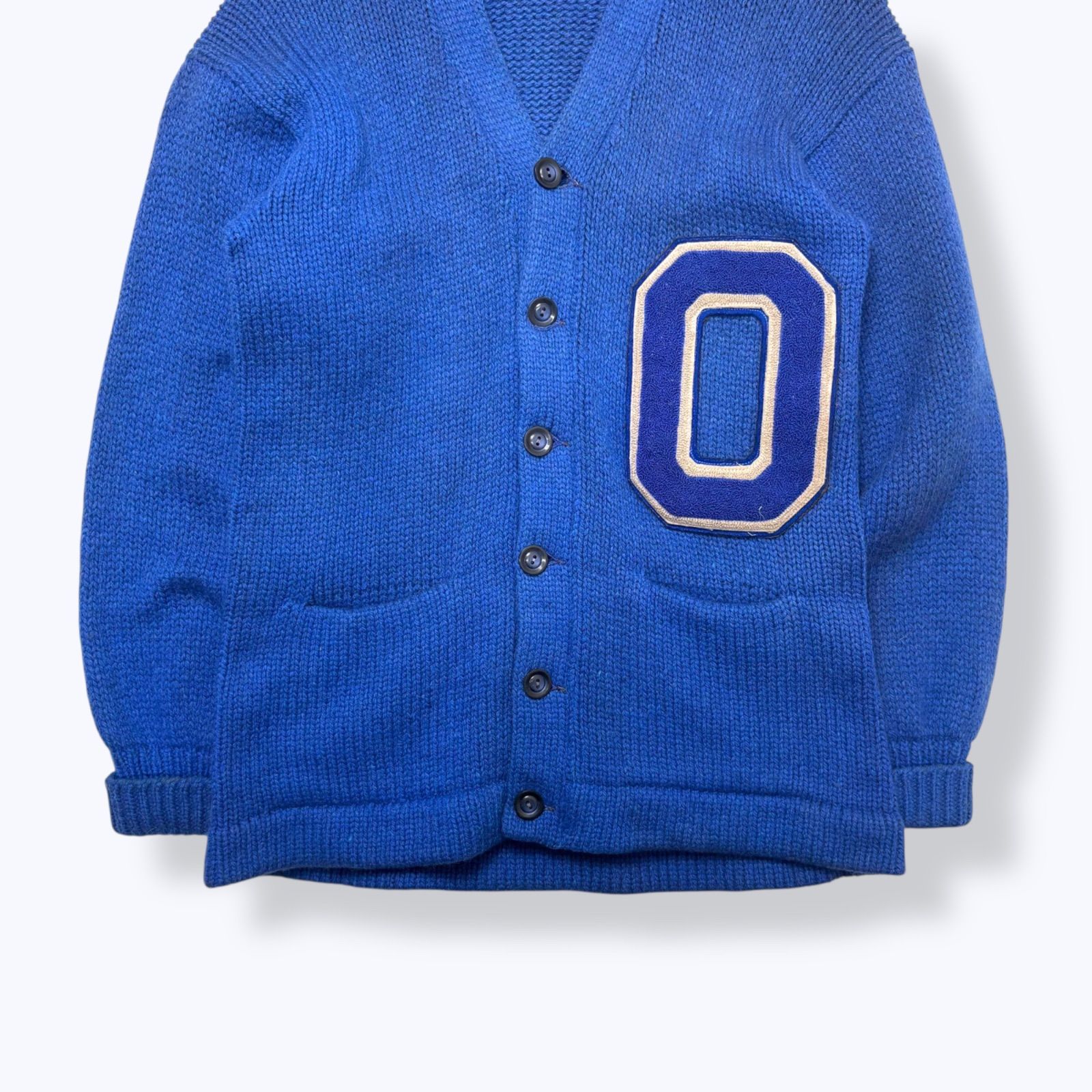 50s PRINCETON Lettered Knit Cardigan 50年代 プリンストン レタード 