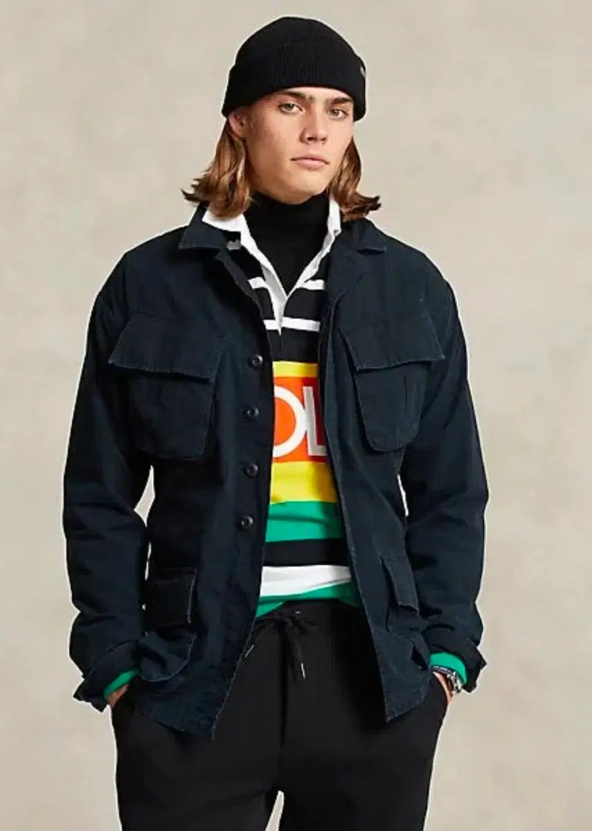 ポロ ラブストップ ファティーグ シャツ ブラック xl