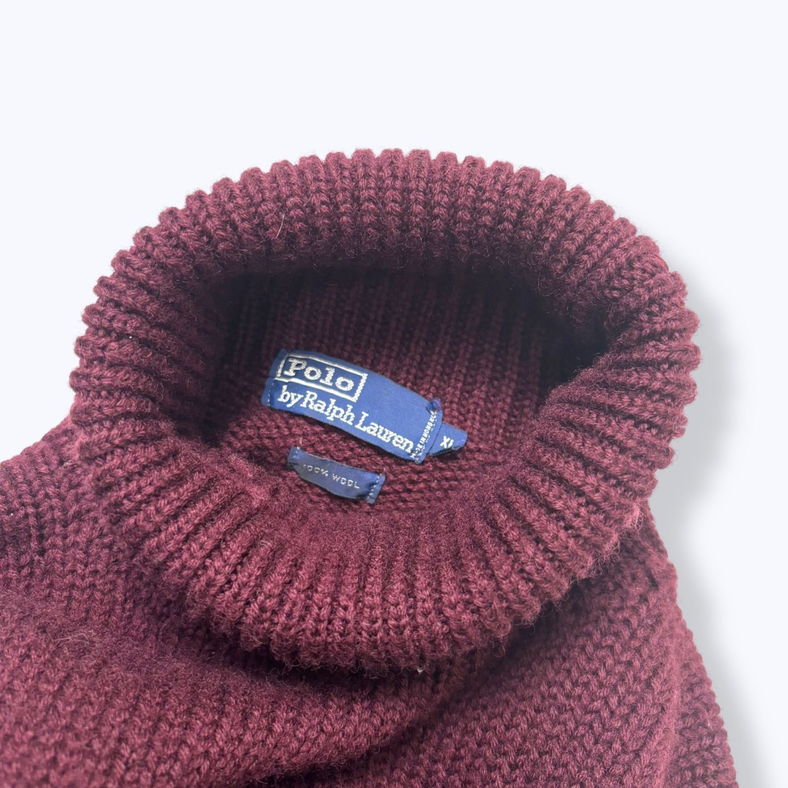 90s Ralph Lauren Turtle Neck Wool Knit Sweater 【XL】 90年代 