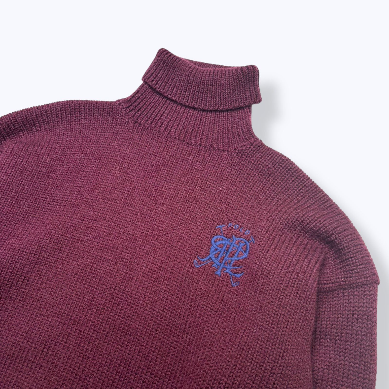 90s Ralph Lauren Turtle Neck Wool Knit Sweater 【XL】 90年代