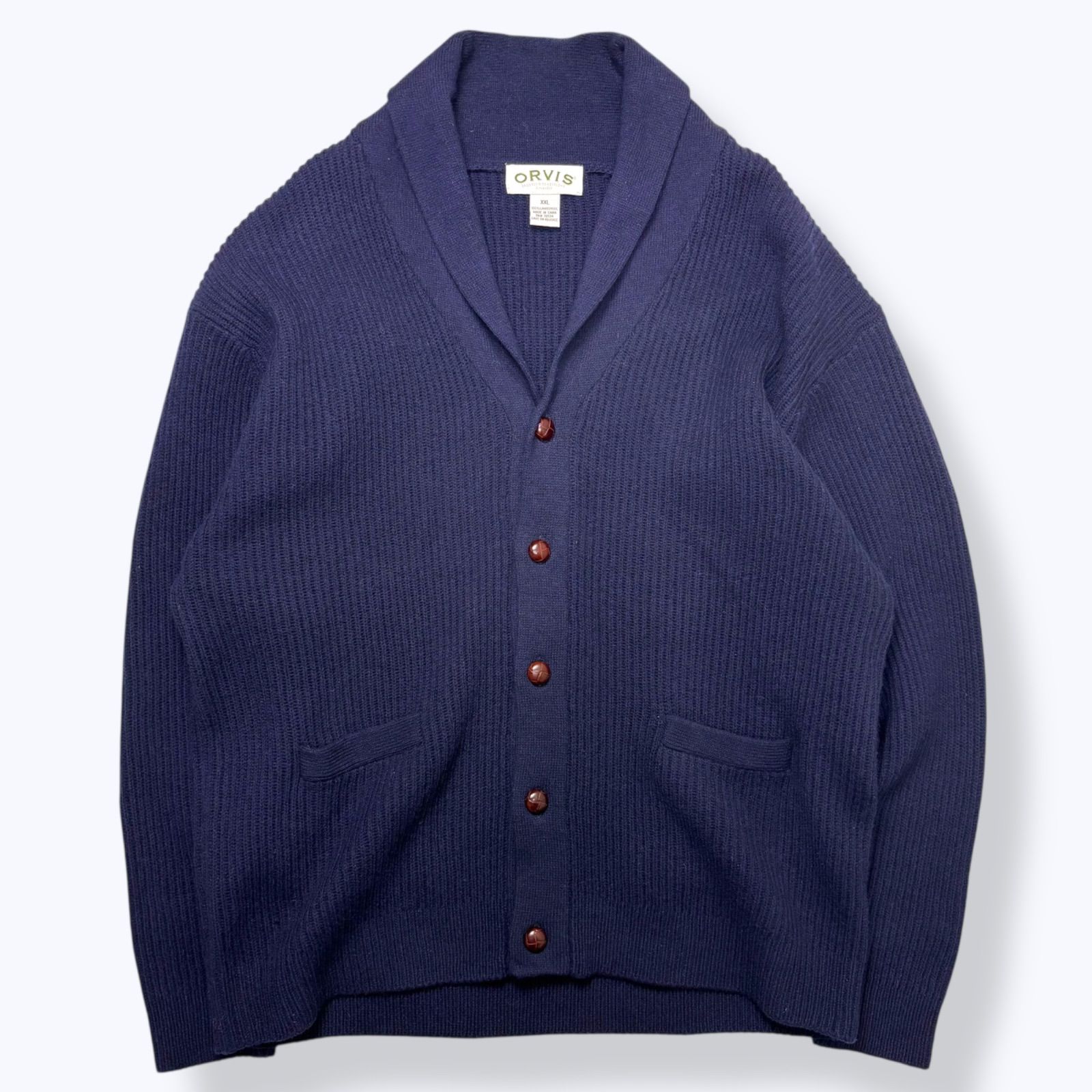 2000s ORVIS Shawl Collar Knit Cardigan 【XXL】 2000年代 オービス 