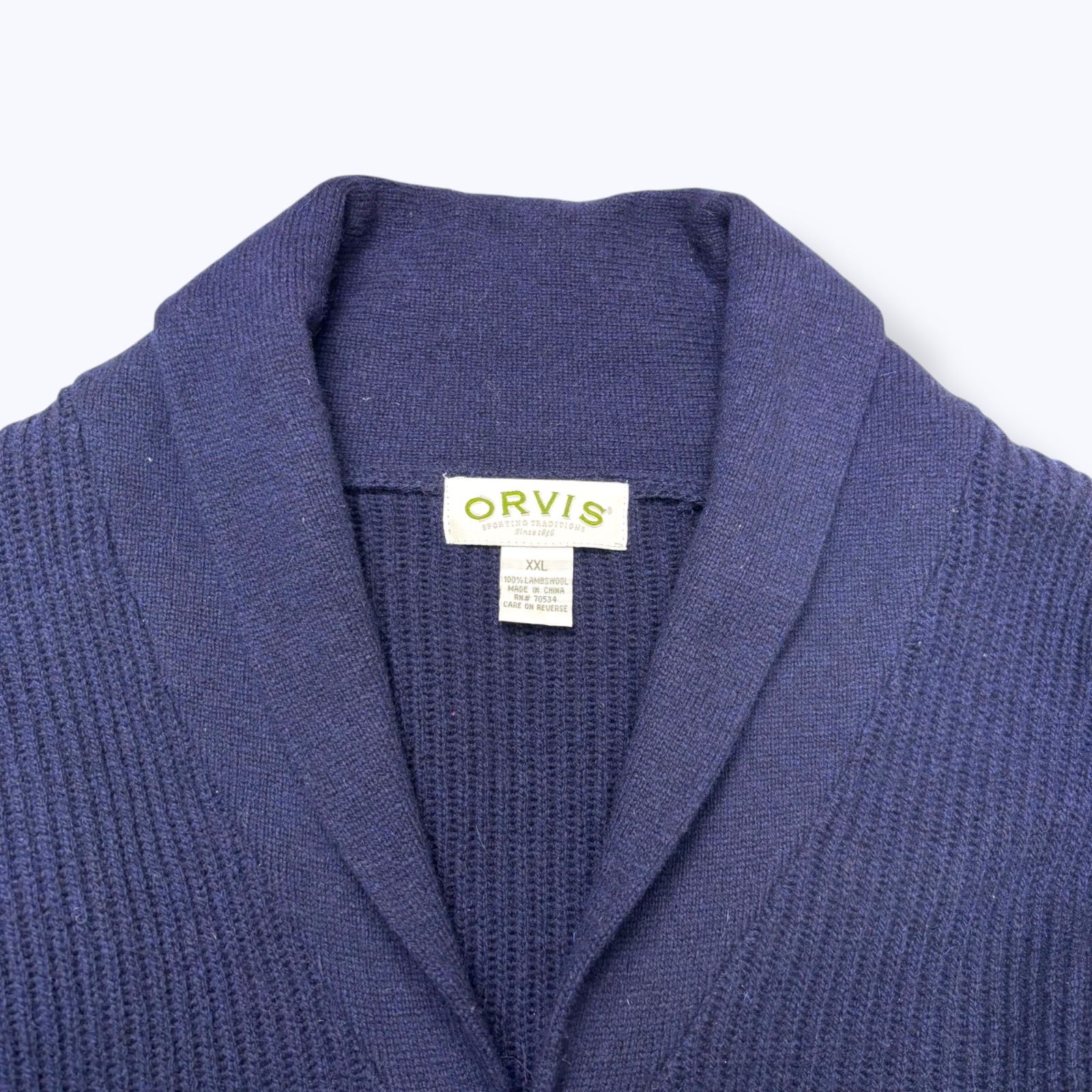 2000s ORVIS Shawl Collar Knit Cardigan 【XXL】 2000年代 オービス 