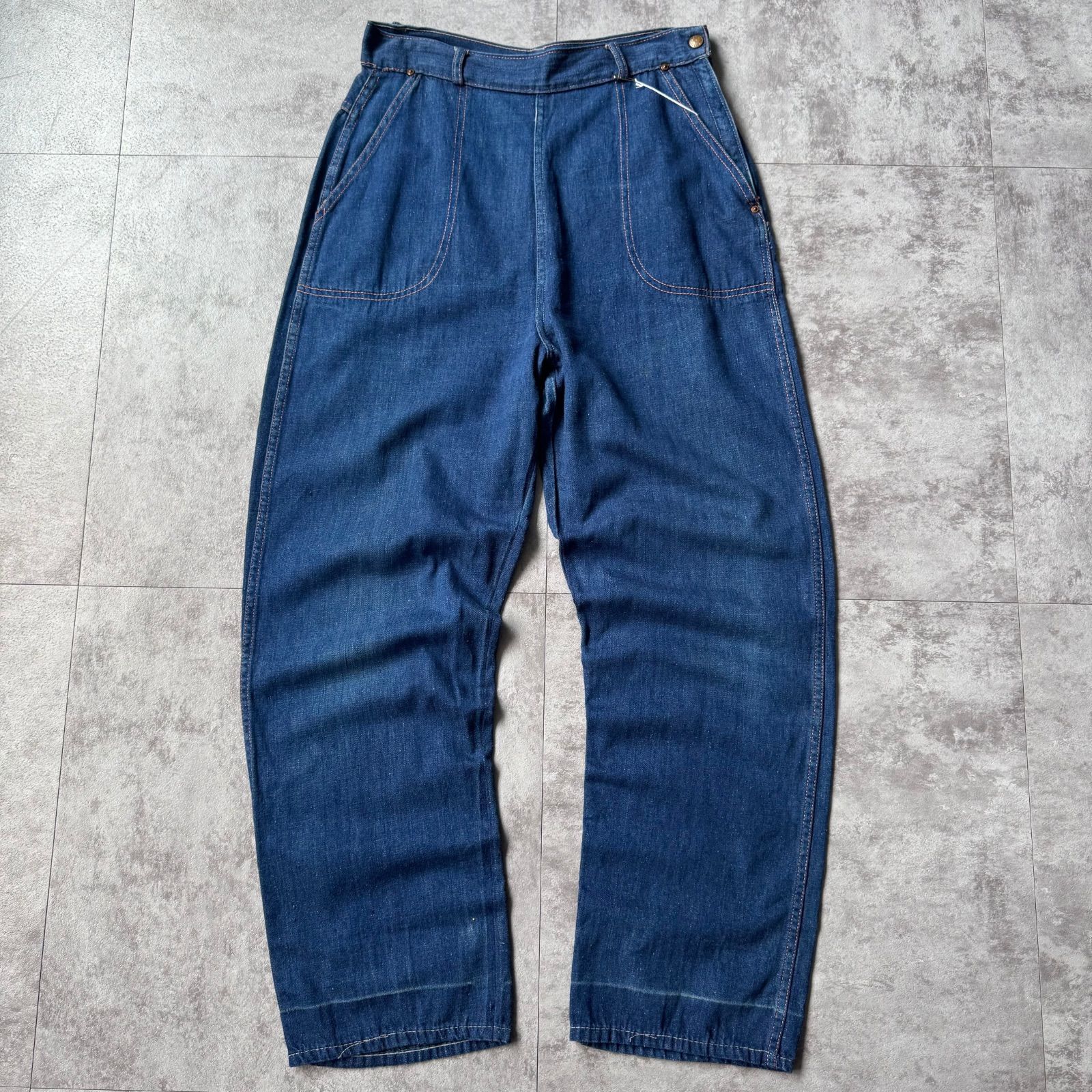 1940 s OF DALLAS Denim Lunch Pants | 40年代 ストックトンオブダラーズ デニム ランチパンツ コの字