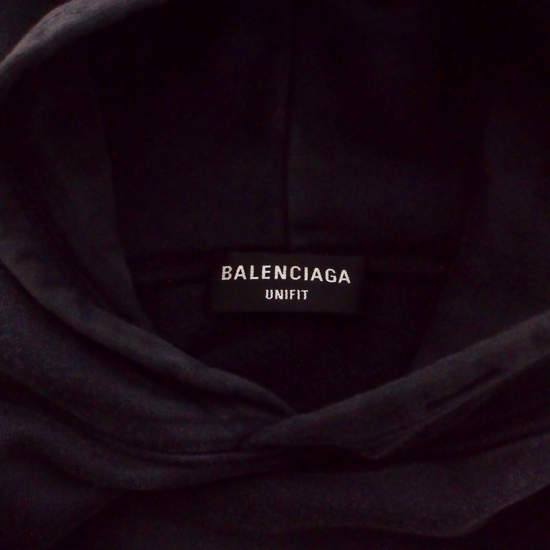 【中古】バレンシアガ BALENCIAGA 22AW テーピングロゴパーカー フーディ プルオーバー 4 グレー CA00985-CA63081 メンズ バレンシアガ BALENCIAGA 22AW テーピングロゴパーカー フーディ プル