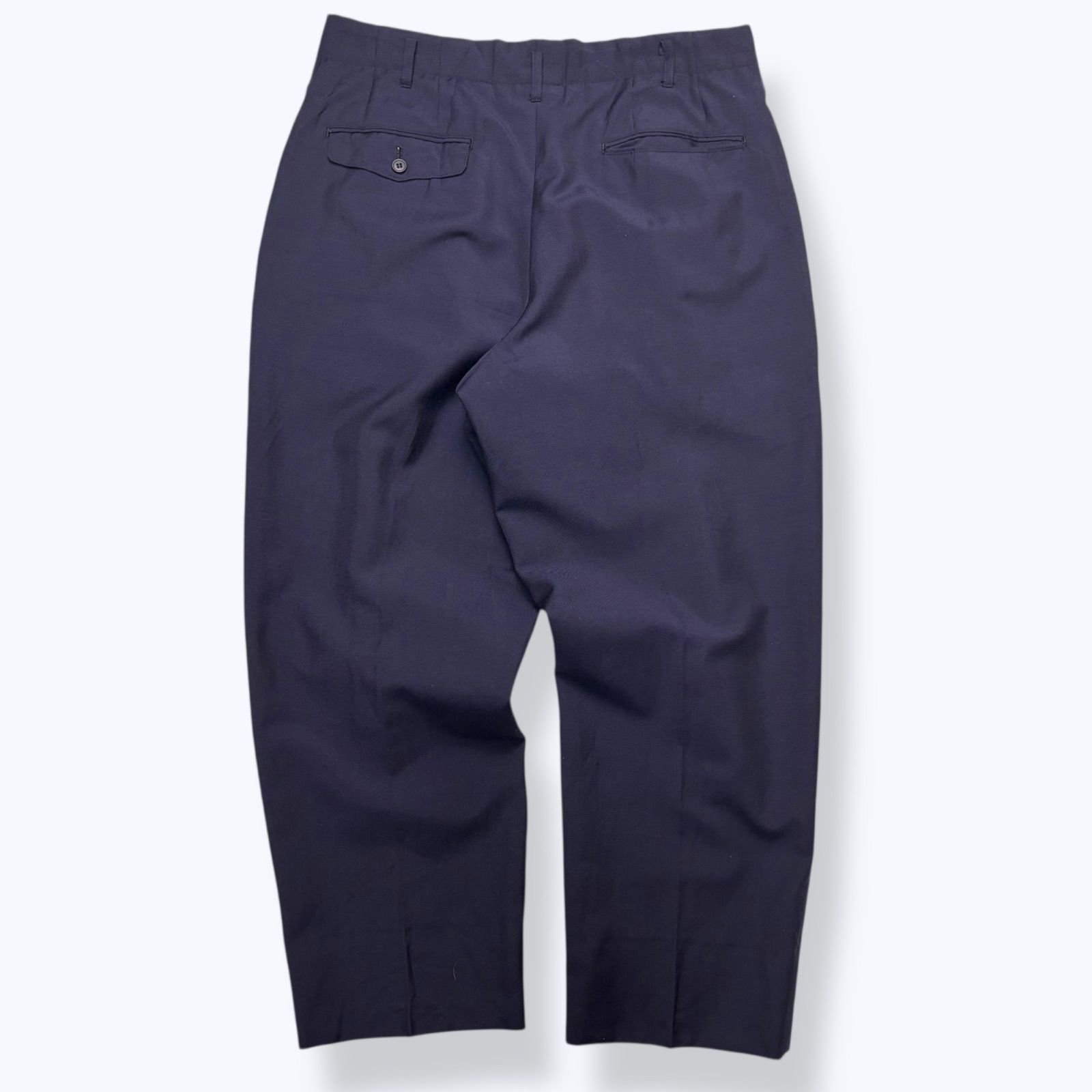 Archive 80 s Yohji Yamamoto Two-Tuck Slacks 80年代 ヨウジヤマモト ツータック スラックス ネイビー yzip 古着 ヴィンテージ ハイブランド モード アーカイブ