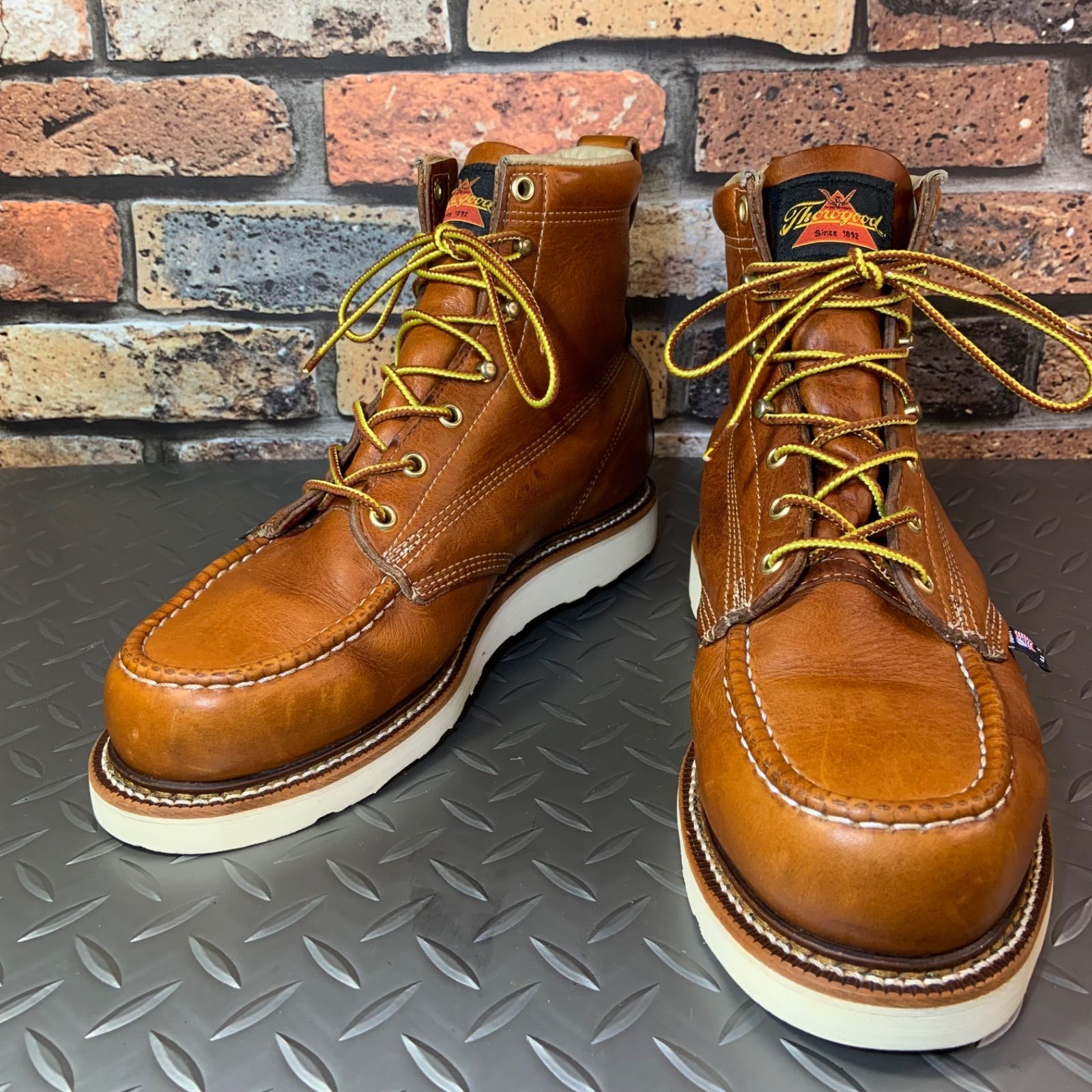 Thorogood モックトゥワークブーツ US 8.5ほど JP 26.5㎝ほど ソログッド アメリカ製 25 L 26-THORO