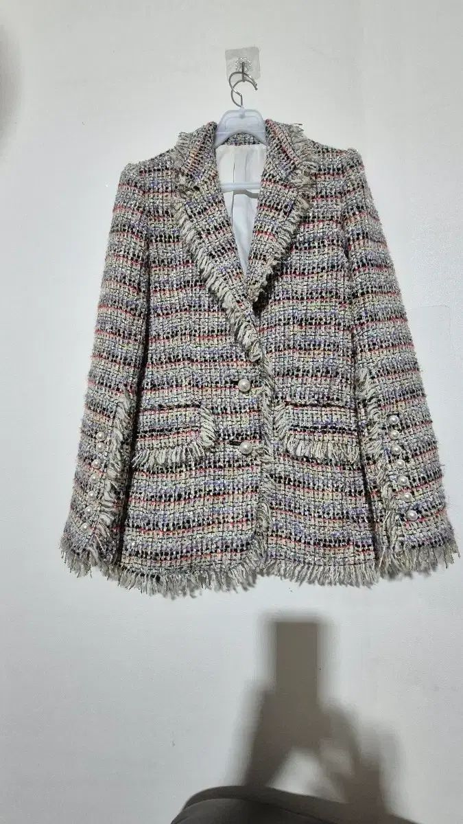 JS YORK タッセル パールボタン ツイード ジャケット