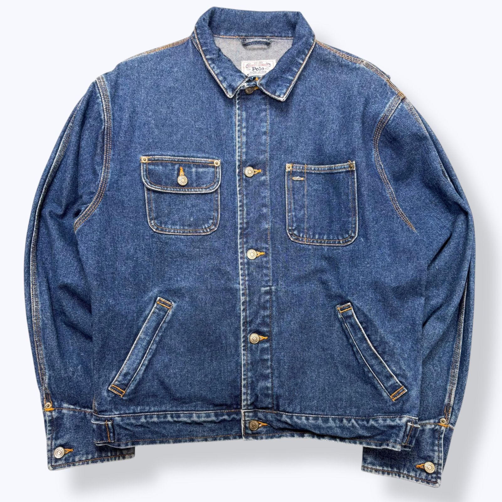 ★最高の一着★90's ポロラルフローレン デニムジャケット 古着 XL相当 中古・古着通販】RALPH LAUREN (ラルフローレン) 90`S2ndタイプデニム