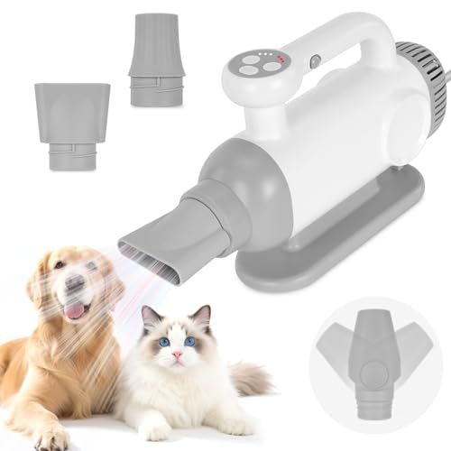 犬ドライヤー ハンズフリー ペットドライ NTC温度制御システム 過熱保護 温度風量調節 ４種類ノズル付き 超大風量 マイナスイオン 日本語取扱説明書付き サロン|家庭用|旅行|プレゼント 88 e 3 d 789