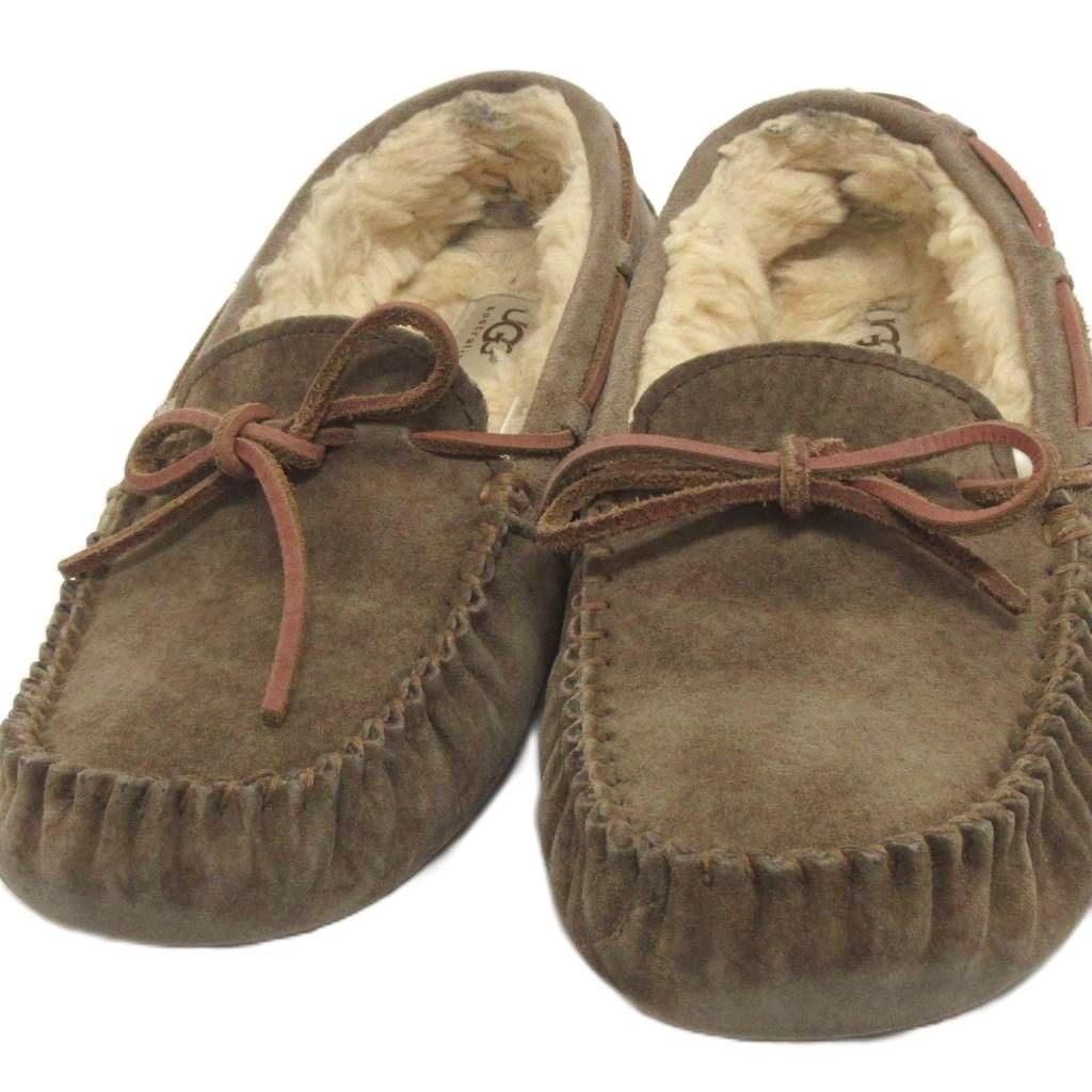 UGG スエード モカシン 7 ブラウン　美品 アグ UGG モカシン ムートンシューズ ボア スエード 茶系 ブラウン系