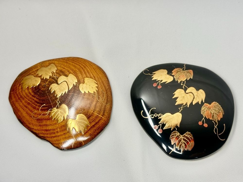 金蒔絵【茶道具】松雲作 蔦金輪寺 茶器 替蓋付き 共箱 未使用 経年在庫