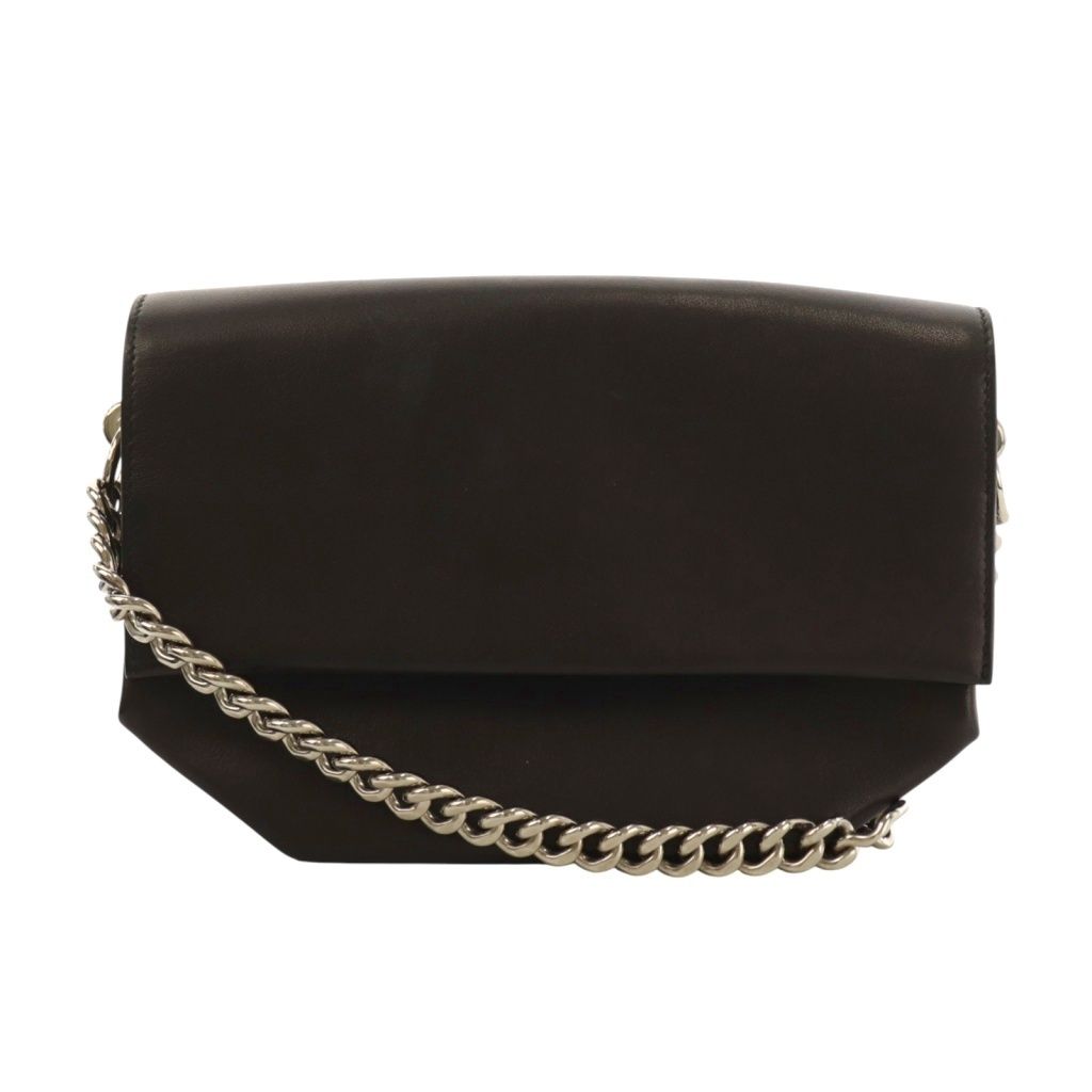 エルメス HERMES オプリ24 チェーンショルダーバッグ レザー D刻印 黒 ブラック |AQ OS OH SH