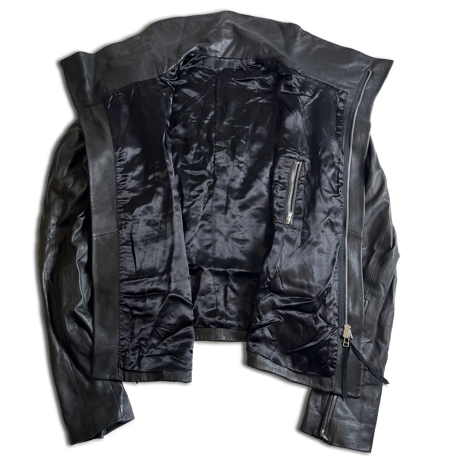 EKAM ハイネック ラムレザージャケット Ekam レザージャケット 希少 ハイネック 変形 アーカイブ ライダース