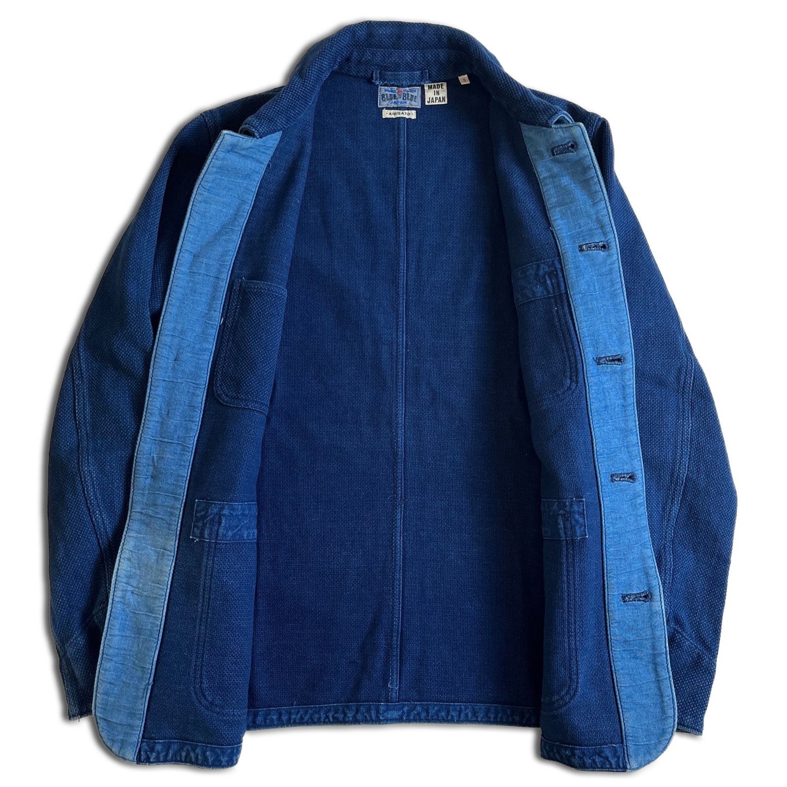 美品】BLUE BLUE ホンアイサシコ 刺し子 インディゴ カバーオール