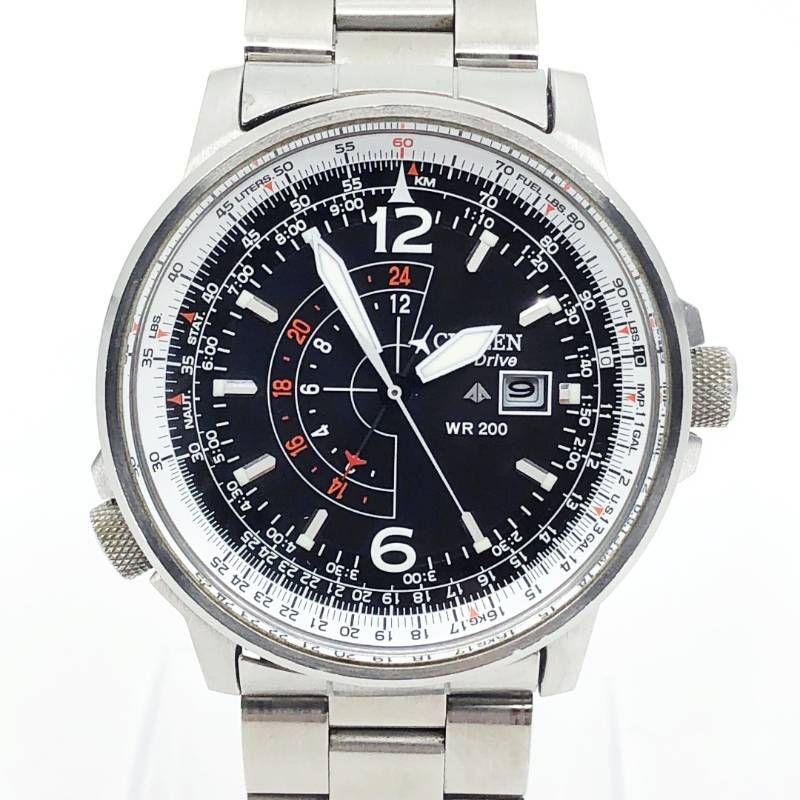 CITIZEN シチズン プロマスター エコドライブ ナイトホーク B 877 SO 15979 ソーラークォーツ ステンレス シルバー ブラック