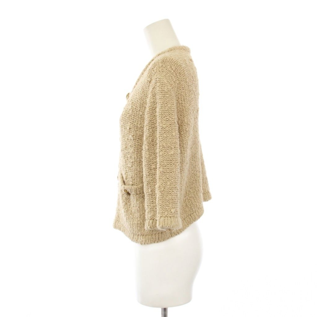 プラダ PRADA 22年製 ブークレカーディガン ニット 七分袖 ショート丈