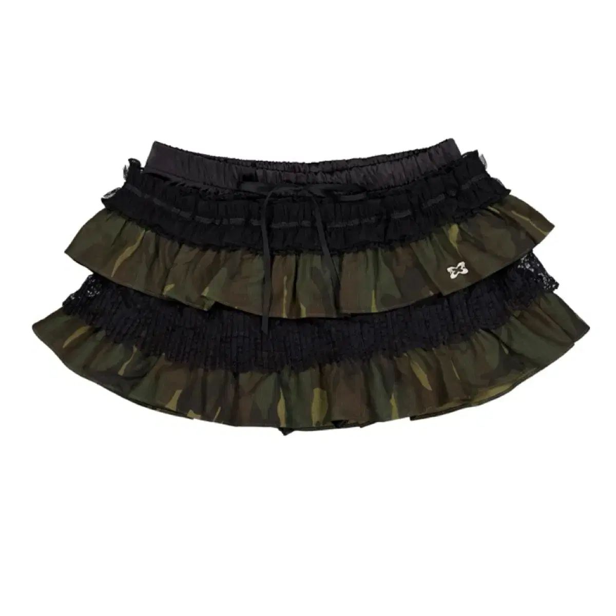 セットアップエクス トゥトゥ スカート カモフラ ブラック TUTU MIX SKRIT PANTS