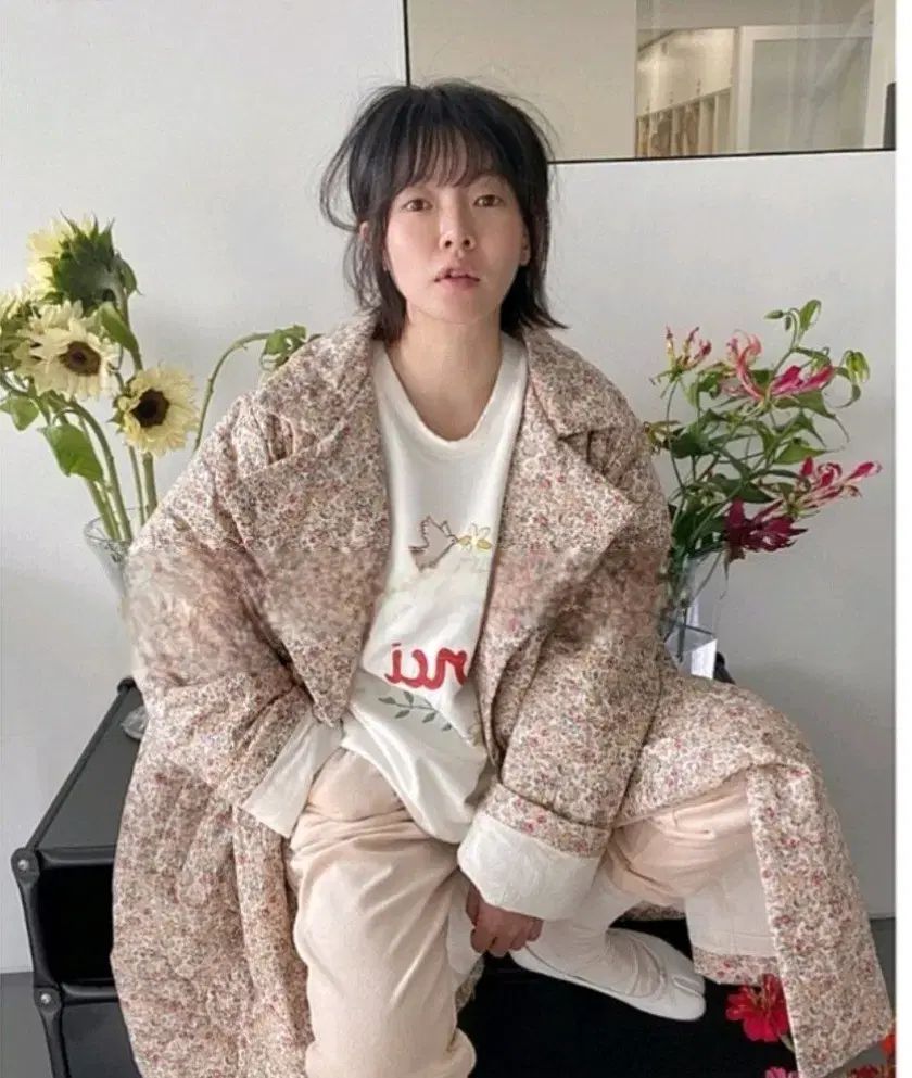 VIVIEN LEE フラワー パータン ロング コート キルティング ジャケット