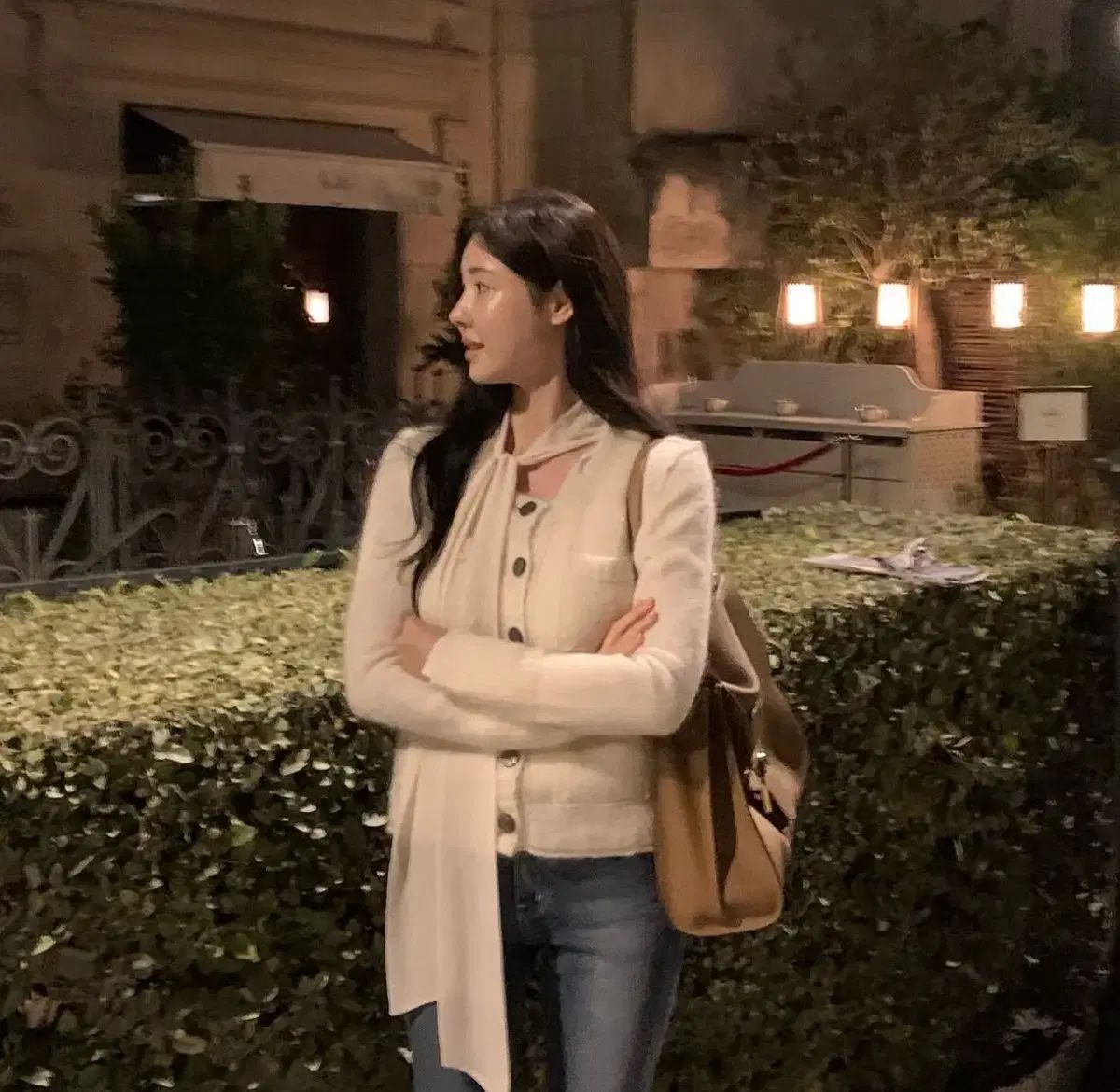 LAPLA セージ カーディガン アイボリー