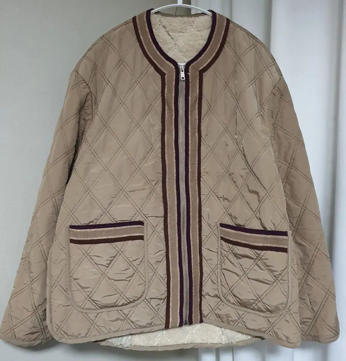 on-on オンアンドオン ファー裏地 キルティングジャケット