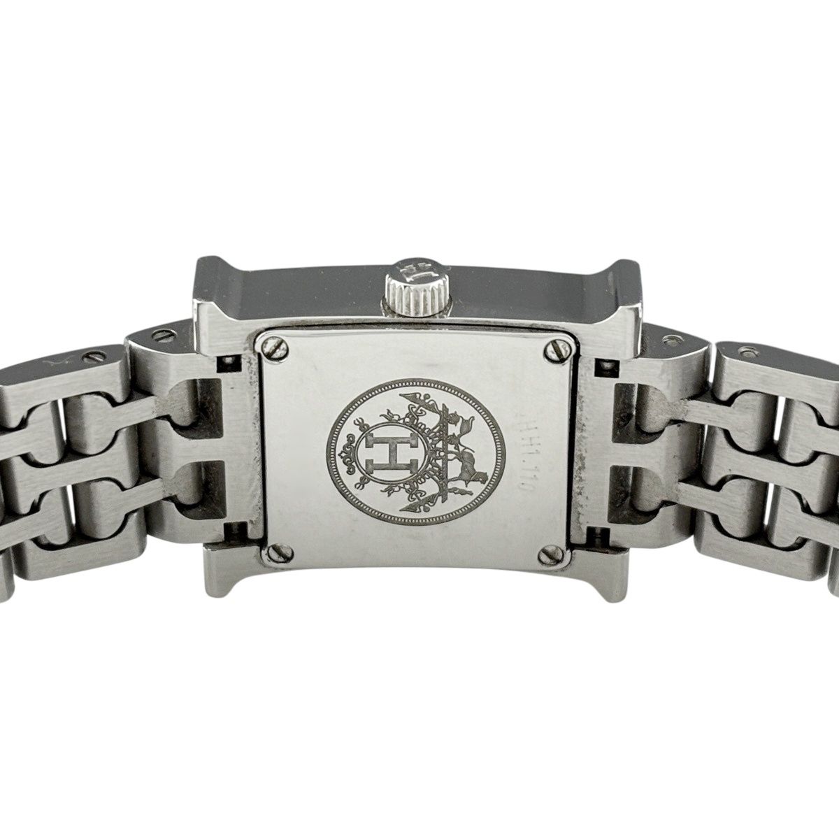  エルメス HERMES Hウォッチ ミニ HH 1.110 腕時計 SS クォーツ ピンク レディース 腕時計(クォーツ) 腕時計(アナログ)