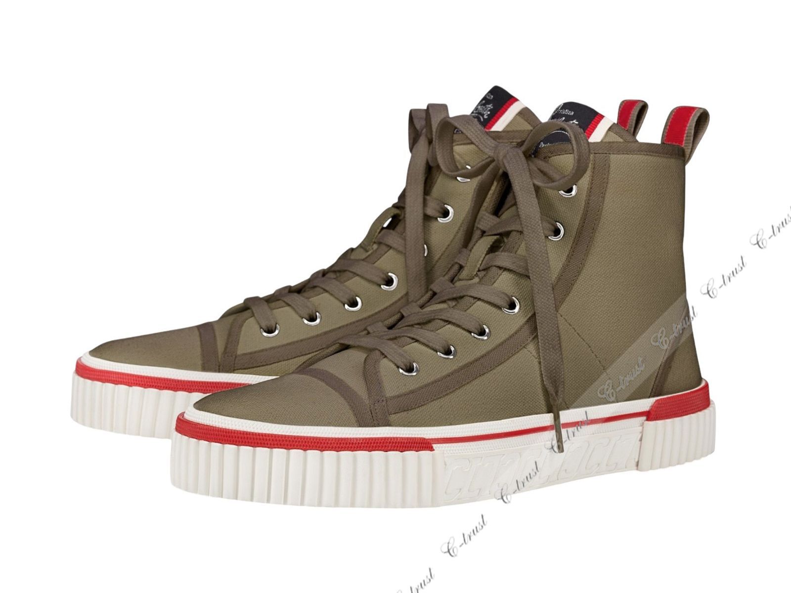 Christian Louboutin クリスチャン ルブタン PEDRO FLAT ハイカット スニーカー 靴 ロゴ イタリア製 SIERRA M 086-42..