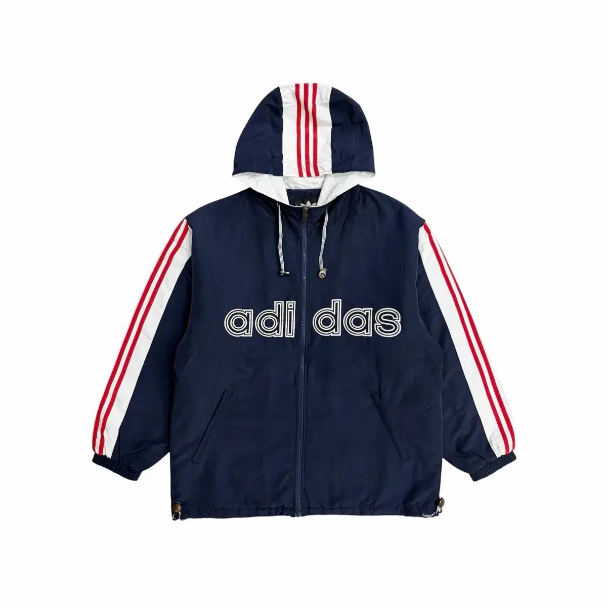 アディダス 90 s オールドスクール ファイヤーバード キルティング ウィンドブレーカー ジャージ ジャケット 100 L
