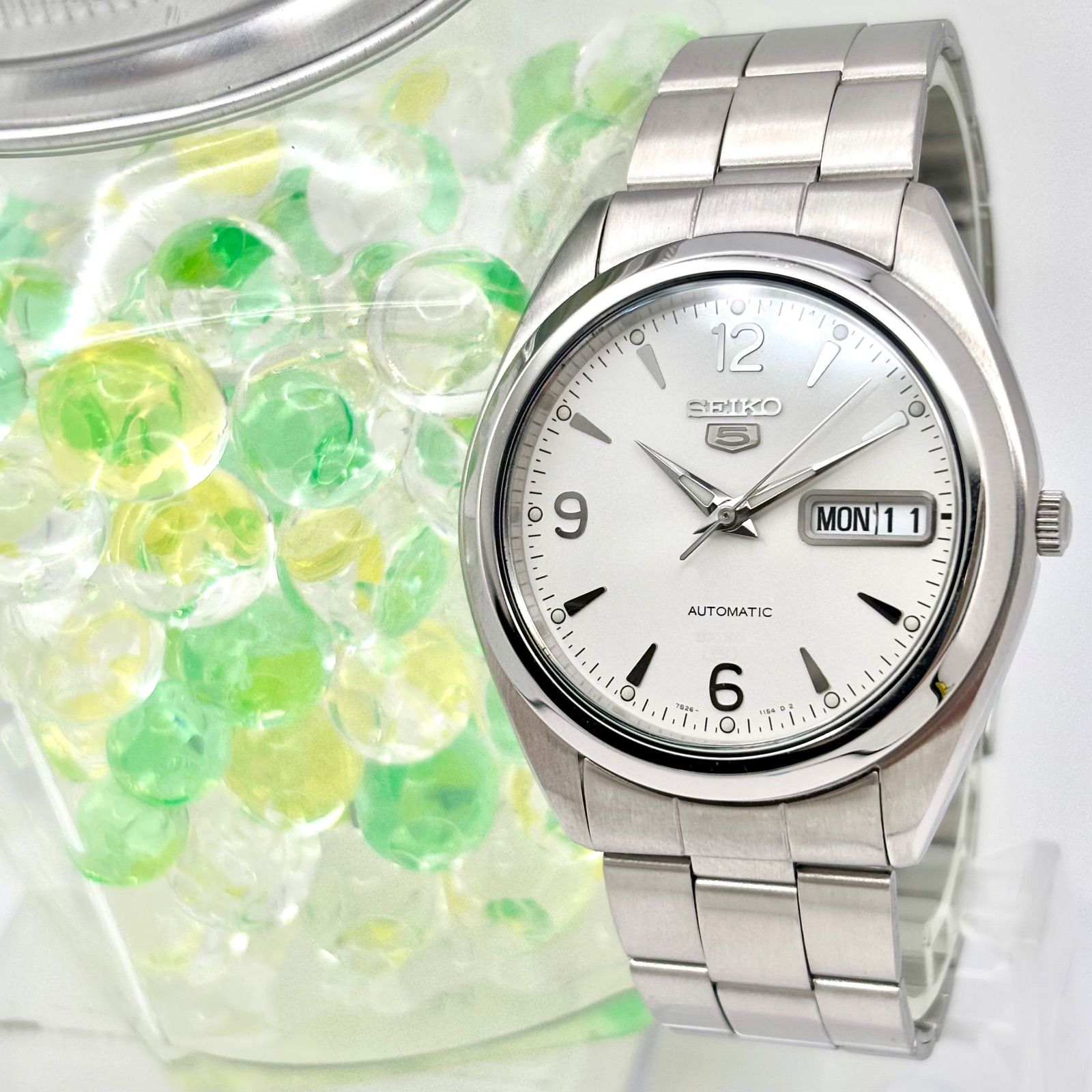 美品/新品電池】SEIKO5 セイコー5 機械式 自動巻き メンズ 腕時計