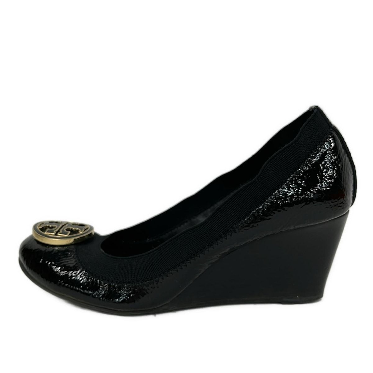 TORY BURCH トリーバーチ パンプス レディース - 黒 ウェッジソール レザー