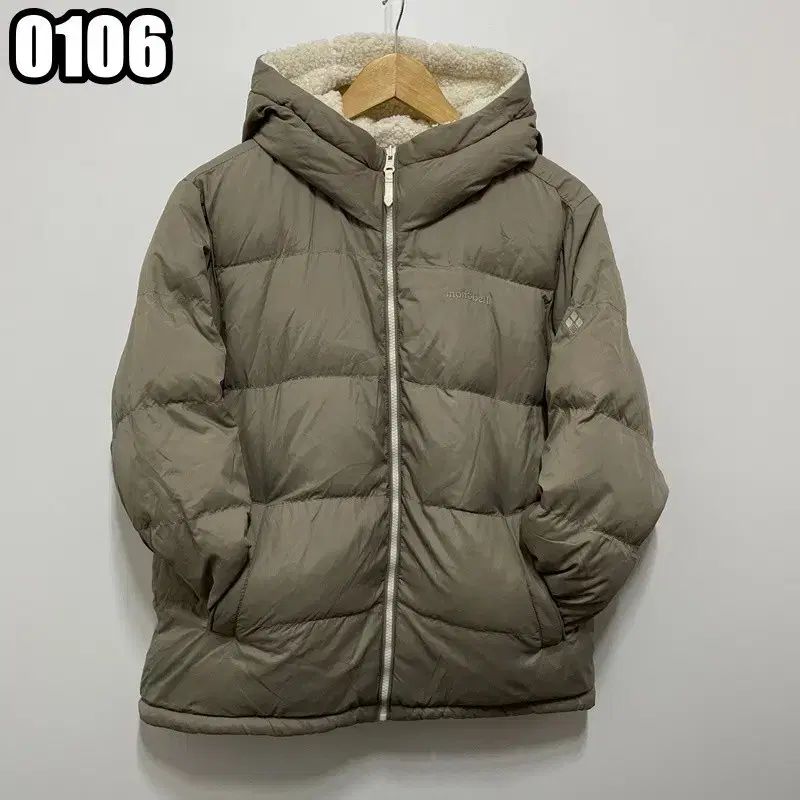 L モンベル リバーシブル フード ボア ダウン