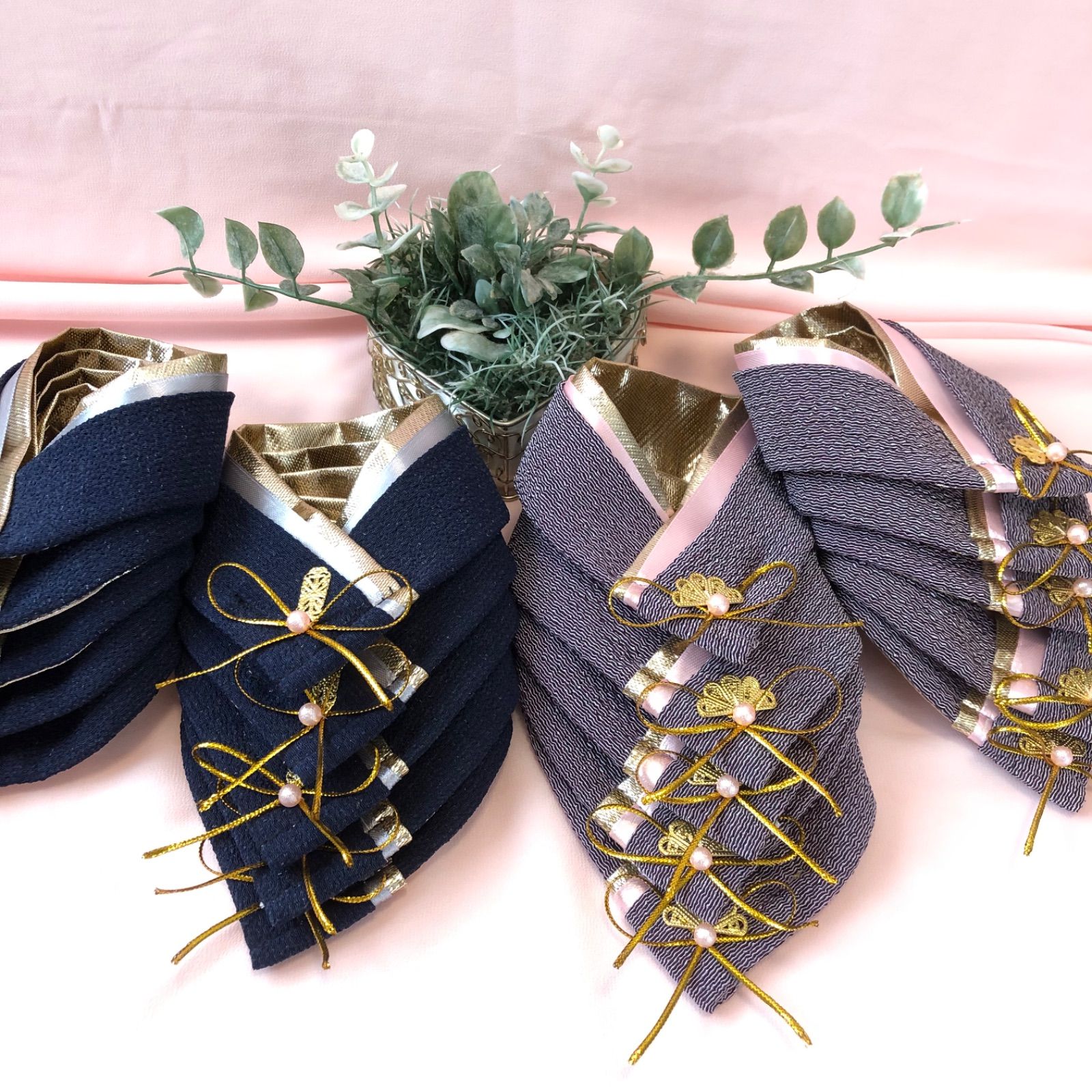 🎎お雛祭り十二単風🪭ちりめんつけ襟🎎業務用【20本】トリミング