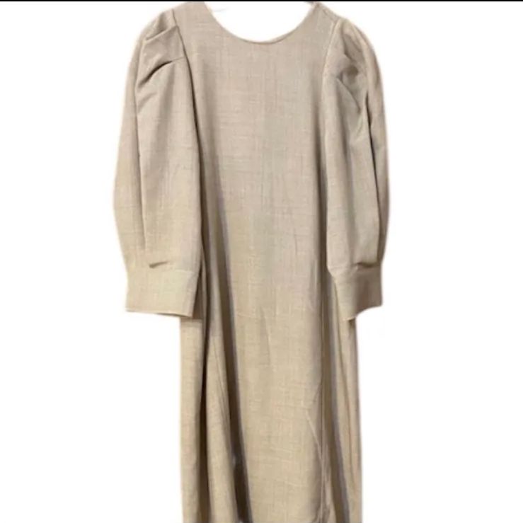 アダムエロペ バックコンシャスワンピース ベージュ ロングワンピース