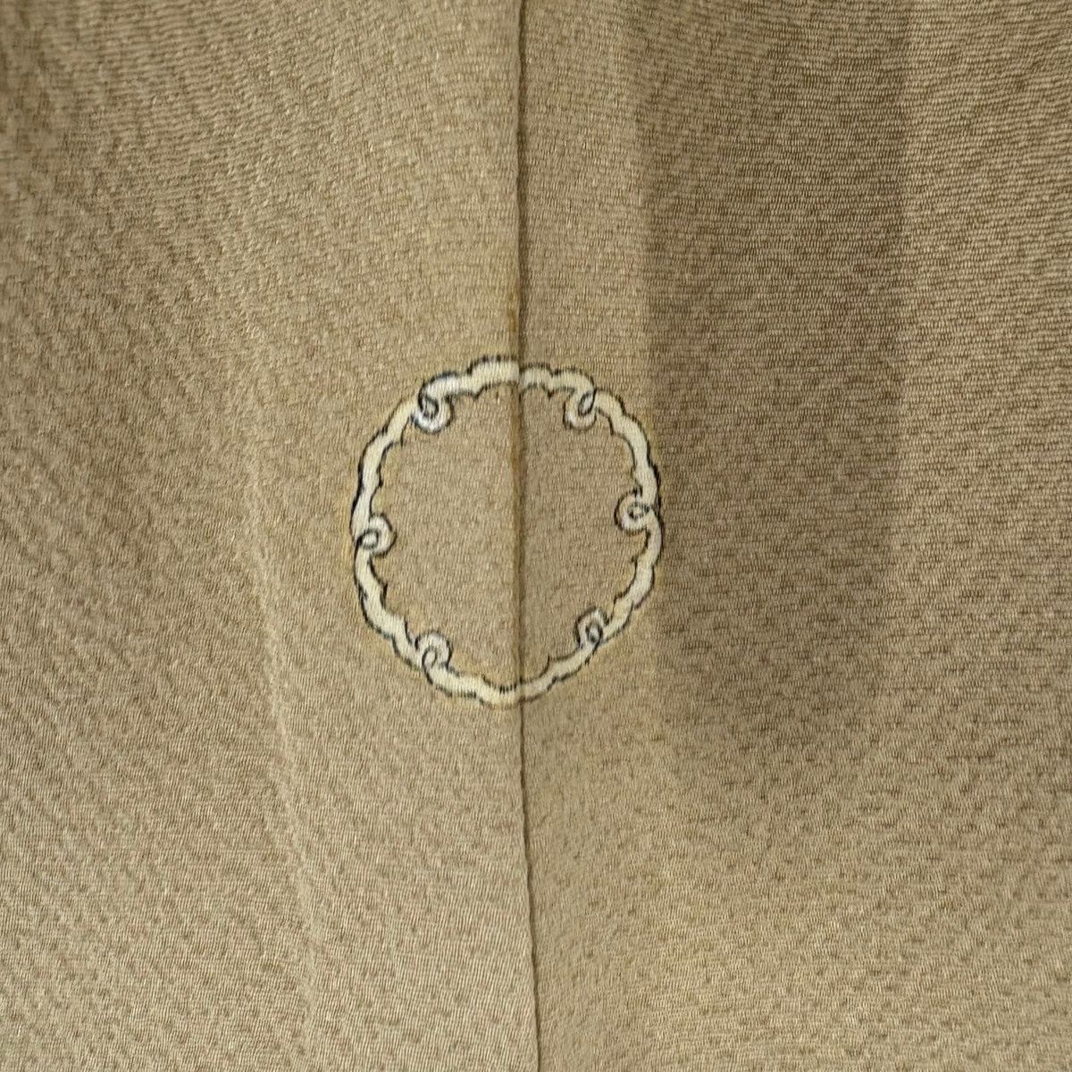  訪問着 身丈154.5 cm 裄丈64 M 袷 辻が花柄 霞 ぼかし 薄茶色 正絹 秀品 一つ紋 訪問着 付け下げ 着物