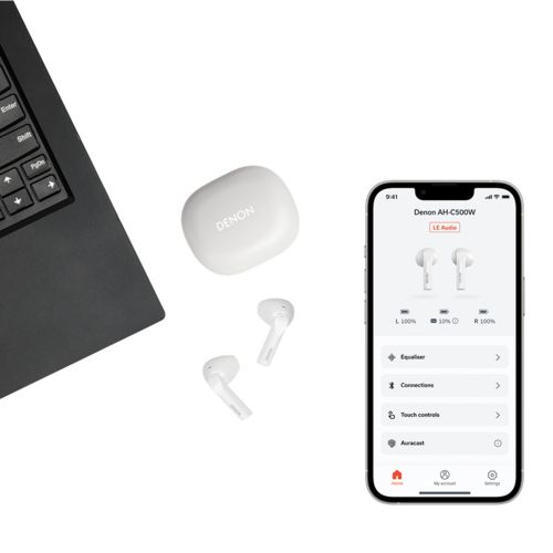 DENON AH-C500WWTEM ホワイト 開放型完全ワイヤレスイヤホン Auracast