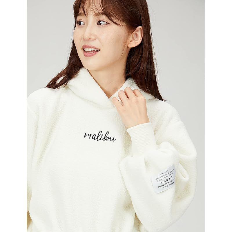 SNIDEL MalibuShirtsコラボ ボアショートフーディ レディース PNK F