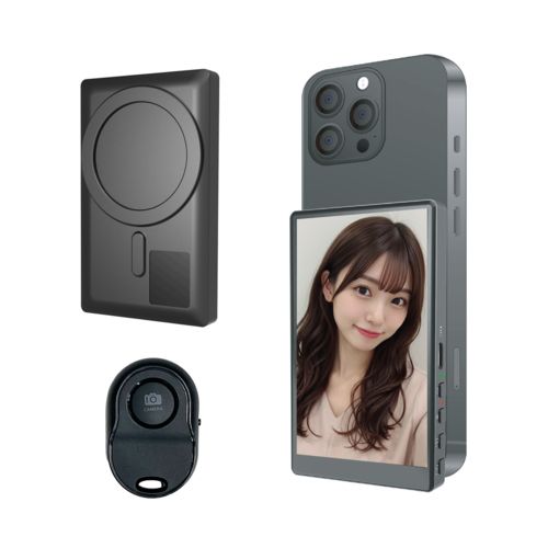 KEIYO AN-S151 スマホ用自撮りモニター Camee キャミー スマホの外